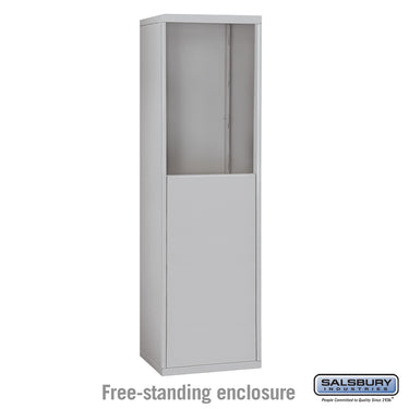 Free-Standing Enclosure for #19158-15 - Recessed Mounted Cell Phone Lockers - Aluminum